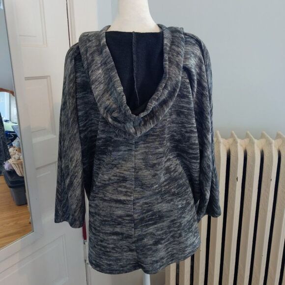 Vintage Y2K Juicy Couture Jacket Heathered Gray Sequins Dolman Sleeves Large - Picture 3 of 10